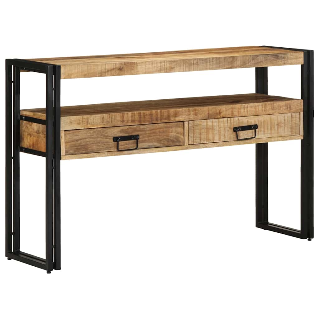 Wandtafel met lade Bruin 120 x 33 x 75 cm Massief Mango Hout is nu te koop bij PeponiXL, paradijselijk wonen!