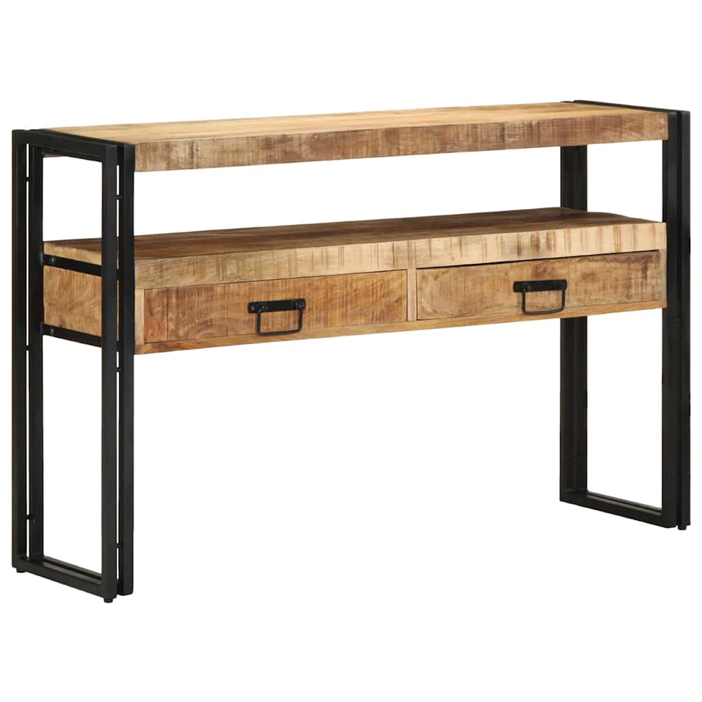Wandtafel met lade Bruin 120 x 33 x 75 cm Massief Mango Hout is nu te koop bij PeponiXL, paradijselijk wonen!