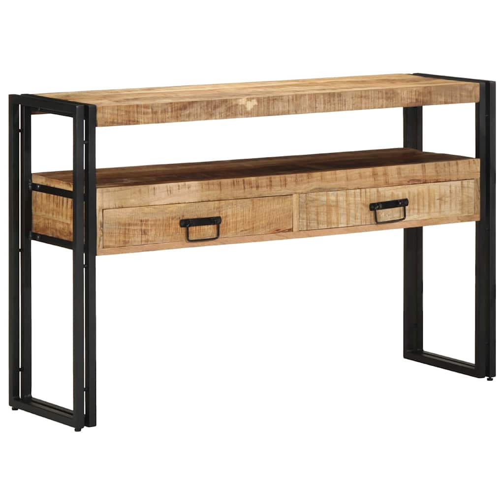 Wandtafel met lade Bruin 120 x 33 x 75 cm Massief Mango Hout is nu te koop bij PeponiXL, paradijselijk wonen!