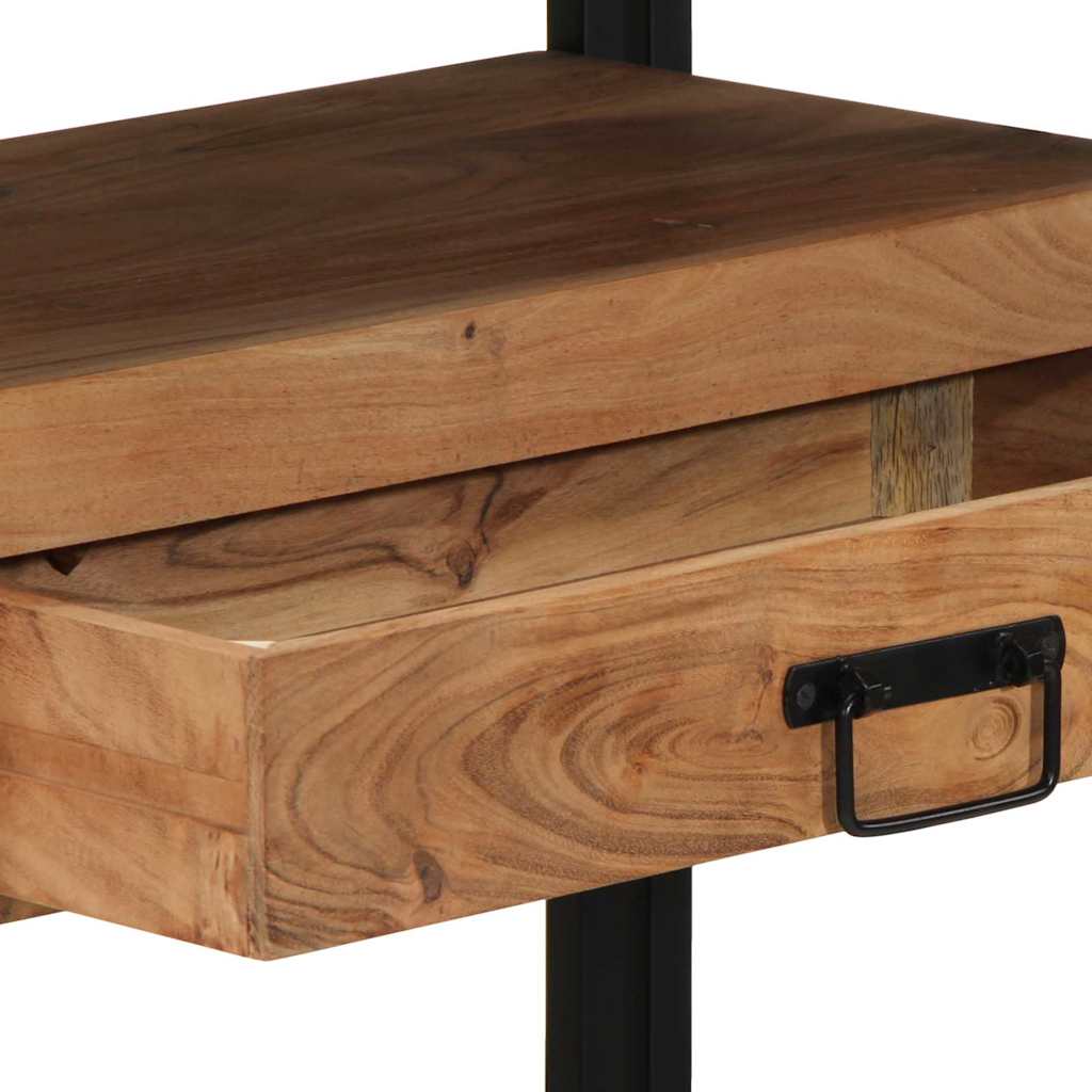Wandtafel met lade Bruin 120 x 33 x 75 cm Massief Acaciahout is nu te koop bij PeponiXL, paradijselijk wonen!