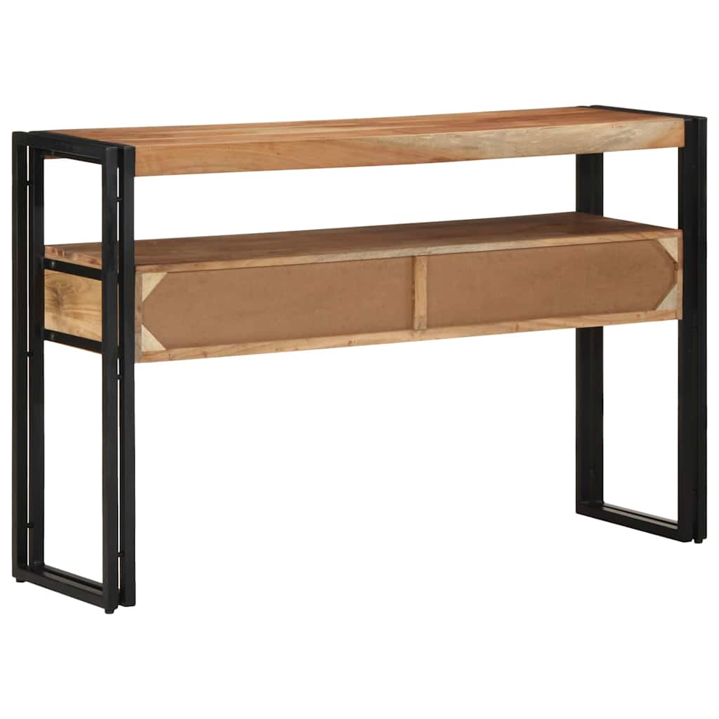 Wandtafel met lade Bruin 120 x 33 x 75 cm Massief Acaciahout is nu te koop bij PeponiXL, paradijselijk wonen!