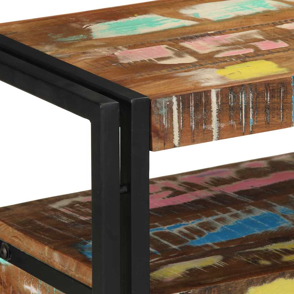 Wandtafel Multikleur 120 x 33 x 75 cm Massief Gerecycled Hout is nu te koop bij PeponiXL, paradijselijk wonen!