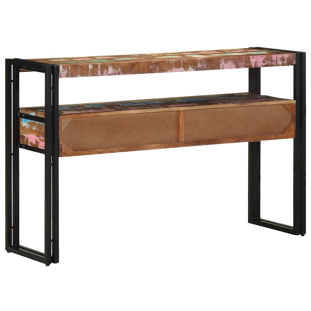 Wandtafel Multikleur 120 x 33 x 75 cm Massief Gerecycled Hout is nu te koop bij PeponiXL, paradijselijk wonen!