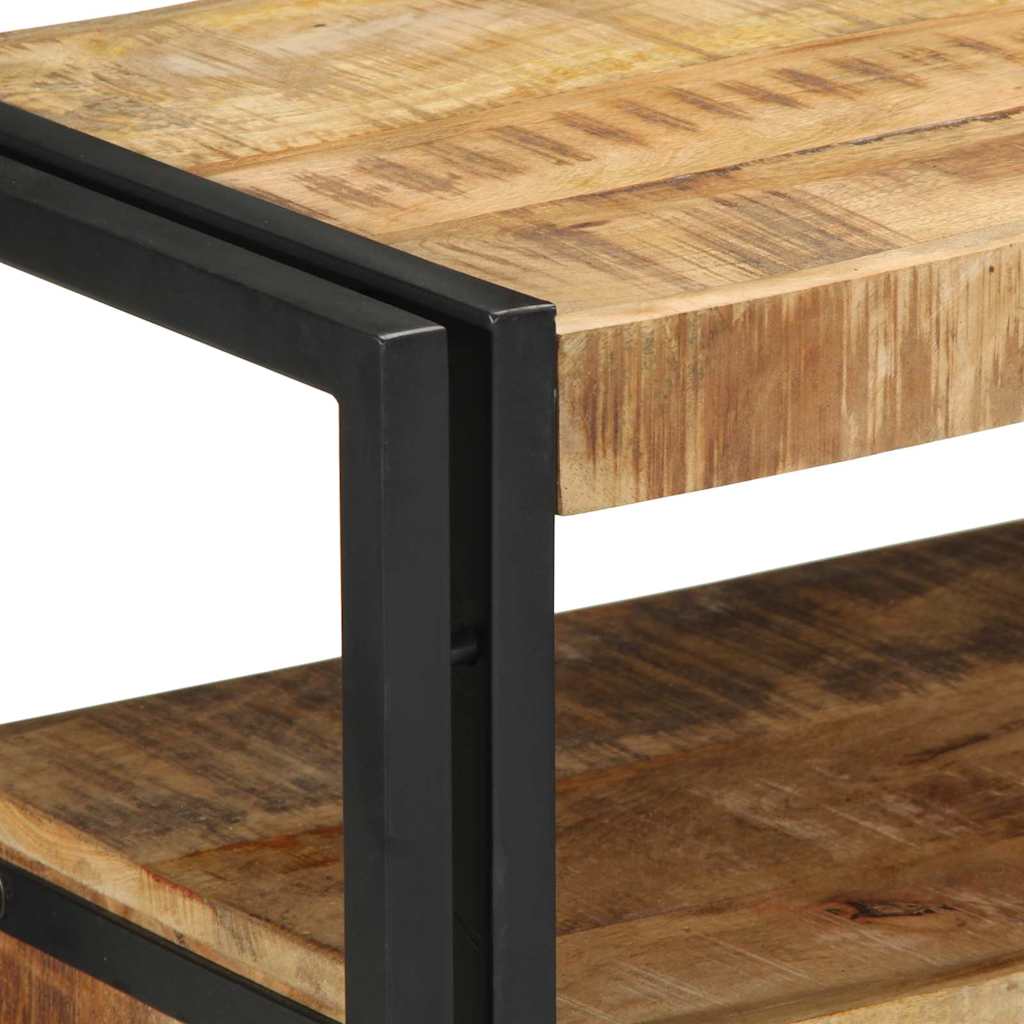 Wandtafel met lade Bruin 90 x 33 x 75 cm Massief Mango Hout is nu te koop bij PeponiXL, paradijselijk wonen!