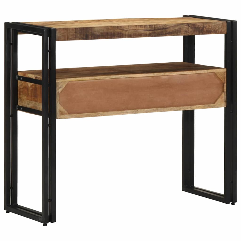 Wandtafel met lade Bruin 90 x 33 x 75 cm Massief Mango Hout is nu te koop bij PeponiXL, paradijselijk wonen!
