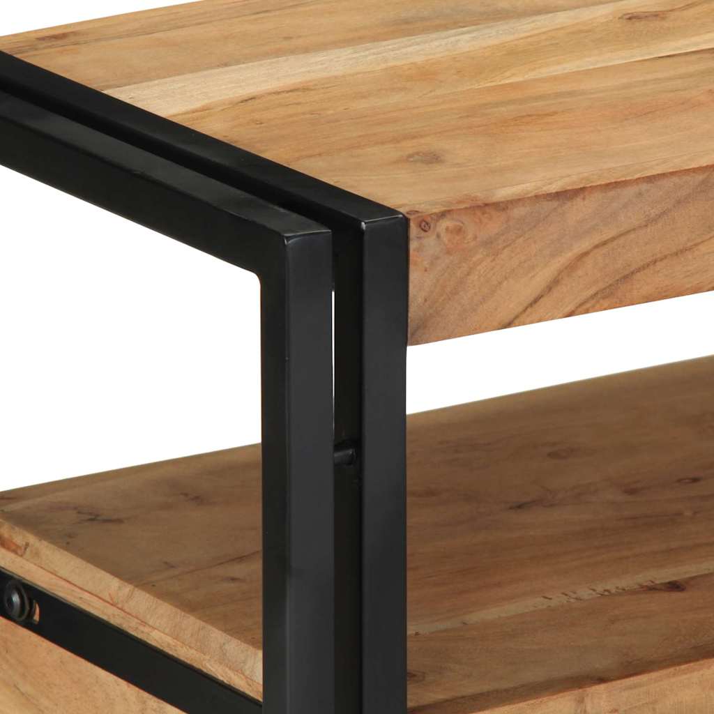 Wandtafel met lade Bruin 90 x 33 x 75 cm Massief Acaciahout is nu te koop bij PeponiXL, paradijselijk wonen!