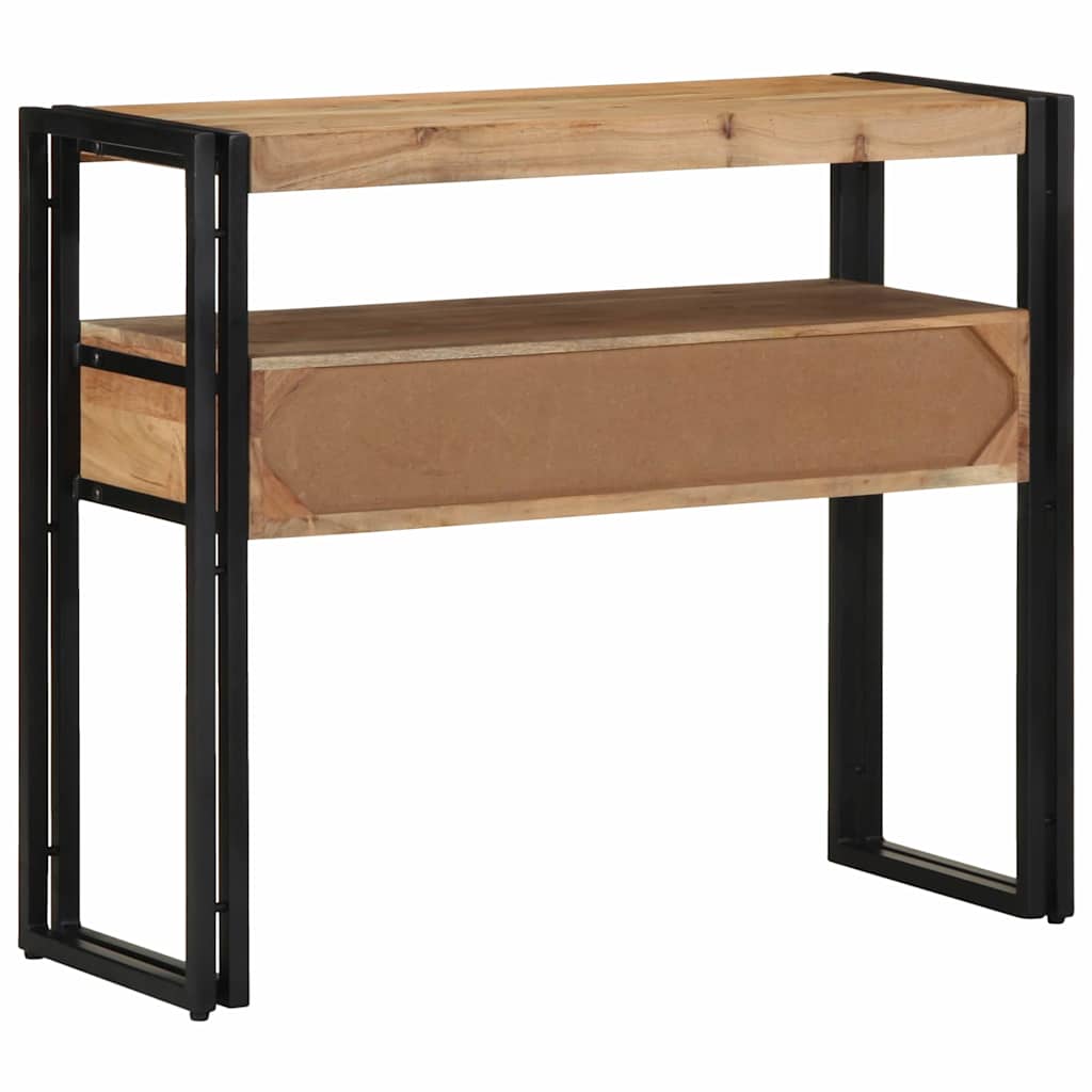 Wandtafel met lade Bruin 90 x 33 x 75 cm Massief Acaciahout is nu te koop bij PeponiXL, paradijselijk wonen!