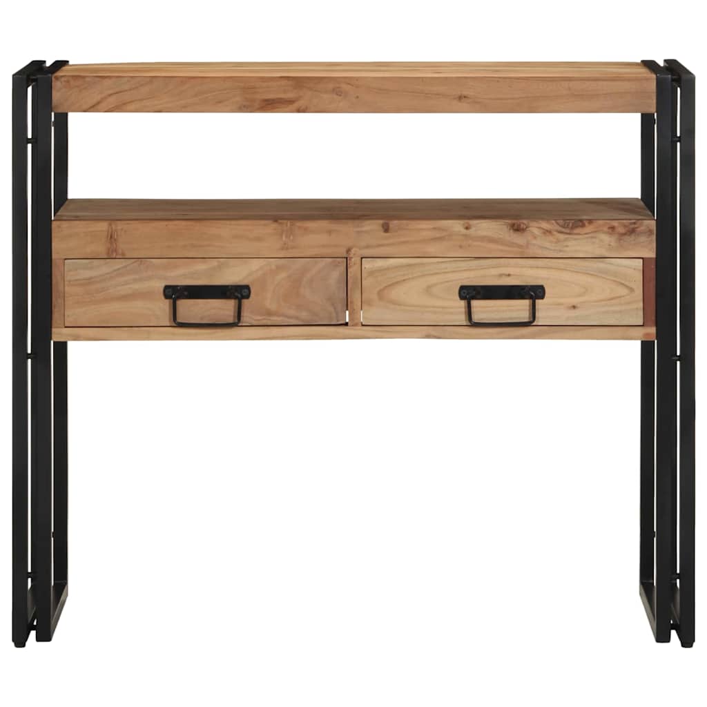 Wandtafel met lade Bruin 90 x 33 x 75 cm Massief Acaciahout is nu te koop bij PeponiXL, paradijselijk wonen!