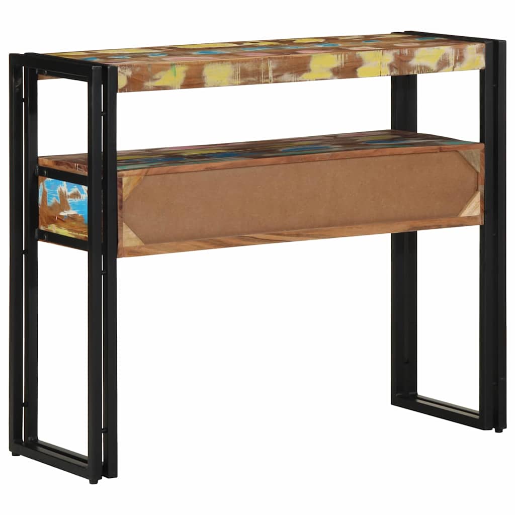 Wandtafel Multikleur 90 x 33 x 75 cm Massief Gerecycled Hout is nu te koop bij PeponiXL, paradijselijk wonen!