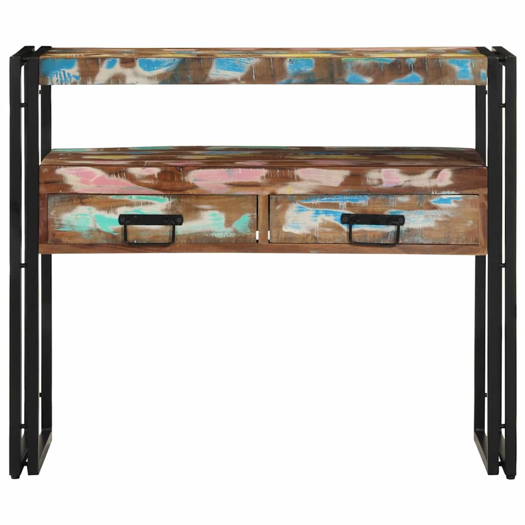 Wandtafel Multikleur 90 x 33 x 75 cm Massief Gerecycled Hout is nu te koop bij PeponiXL, paradijselijk wonen!