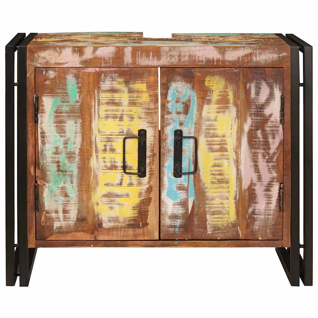 Wastafelkast Multikleur 71 x 33 x 58 cm Massief Gerecycled Hout is nu te koop bij PeponiXL, paradijselijk wonen!