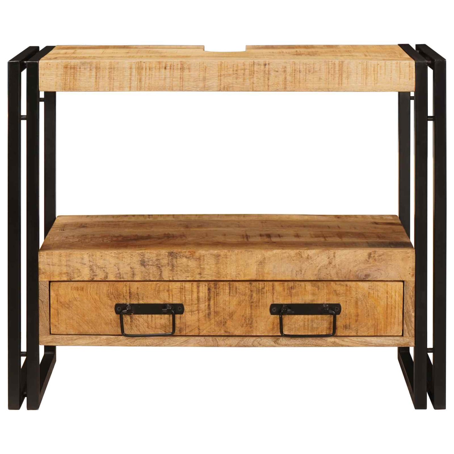 Wastafel Kast met lade Bruin 71 x 33 x 58 cm Massief Mango Hout is nu te koop bij PeponiXL, paradijselijk wonen!