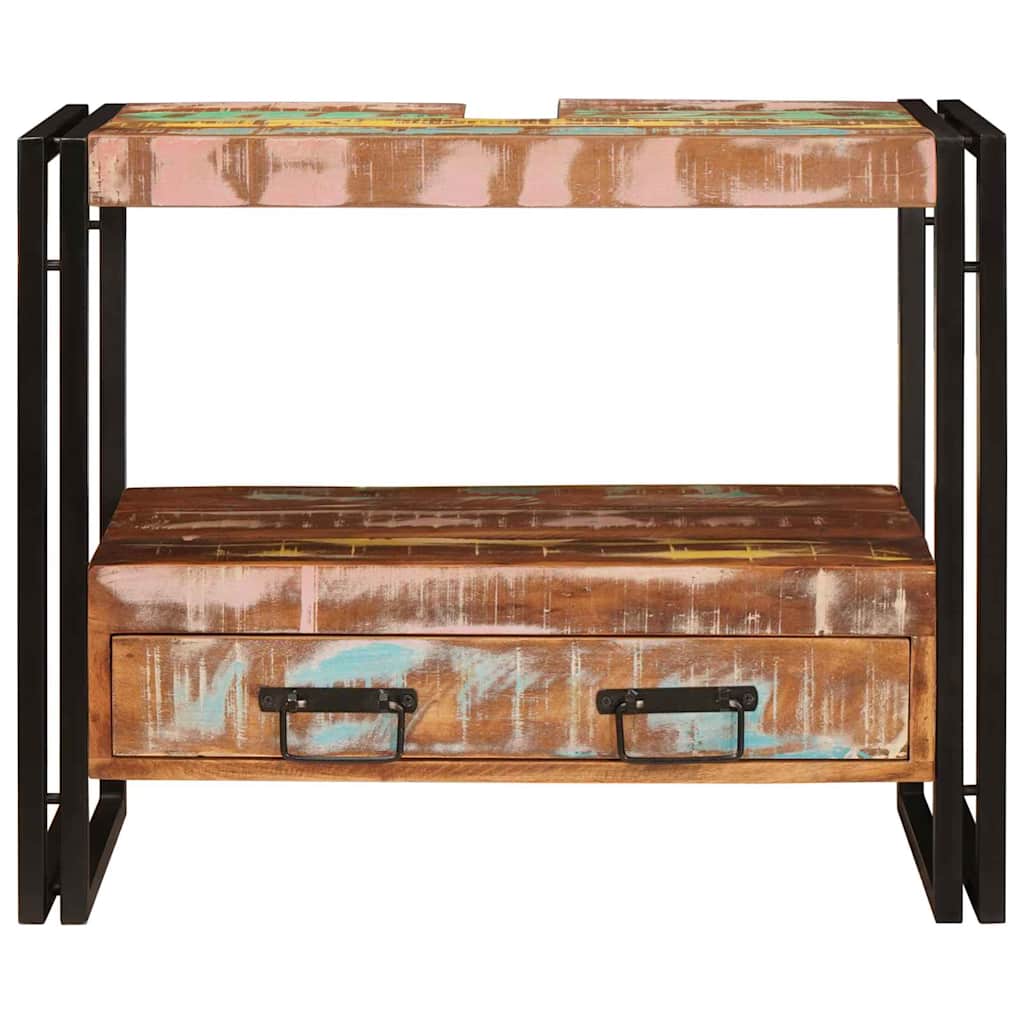Wastafel Kast met lade Multikleur Massief Gerecycled Hout is nu te koop bij PeponiXL, paradijselijk wonen!