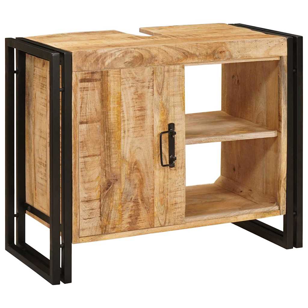 Wastafelkast met plank Bruin 71 x 33 x 58 cm Massief Mango Hout is nu te koop bij PeponiXL, paradijselijk wonen!