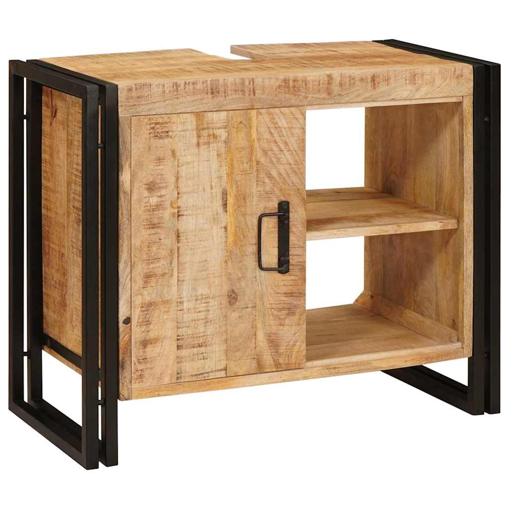 Wastafelkast met plank Bruin 71 x 33 x 58 cm Massief Mango Hout is nu te koop bij PeponiXL, paradijselijk wonen!