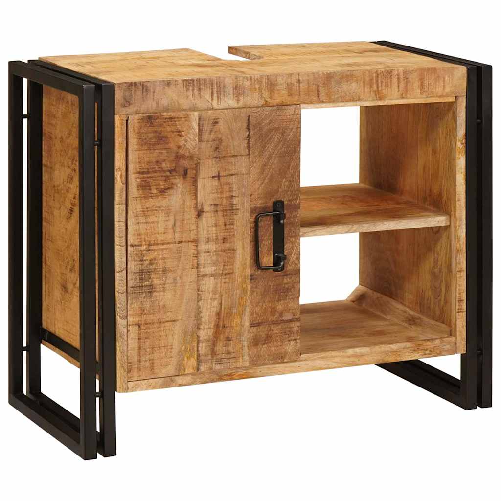 Wastafelkast met plank Bruin 71 x 33 x 58 cm Massief Mango Hout is nu te koop bij PeponiXL, paradijselijk wonen!