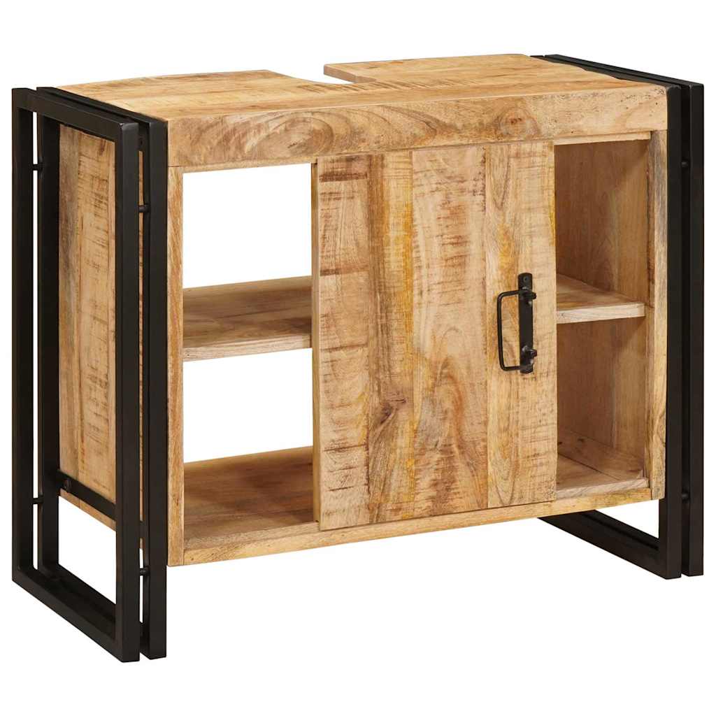 Wastafelkast met plank Bruin 71 x 33 x 58 cm Massief Mango Hout is nu te koop bij PeponiXL, paradijselijk wonen!
