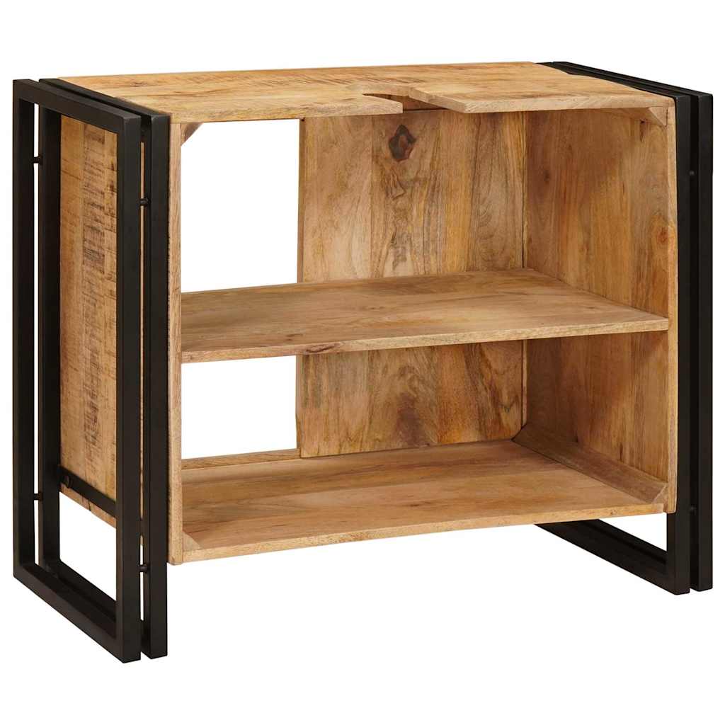 Wastafelkast met plank Bruin 71 x 33 x 58 cm Massief Mango Hout is nu te koop bij PeponiXL, paradijselijk wonen!