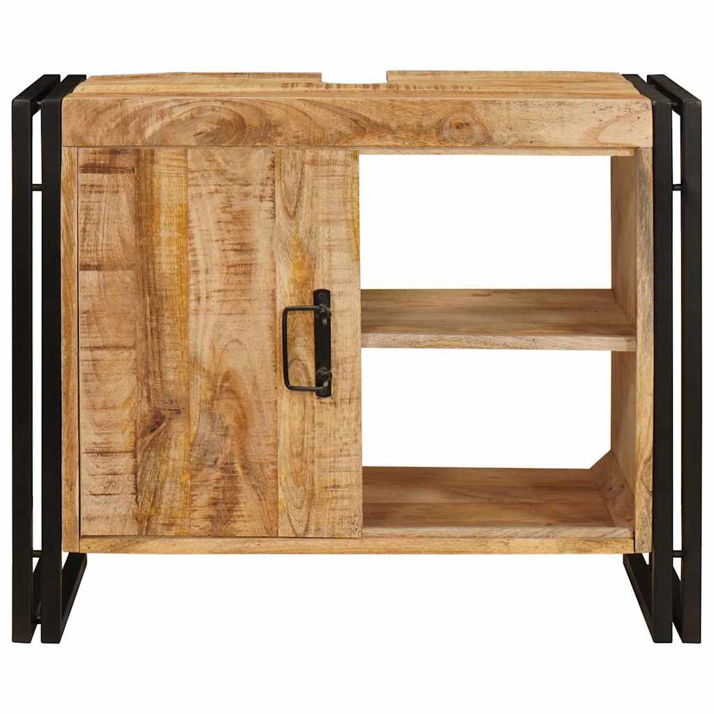 Wastafelkast met plank Bruin 71 x 33 x 58 cm Massief Mango Hout is nu te koop bij PeponiXL, paradijselijk wonen!