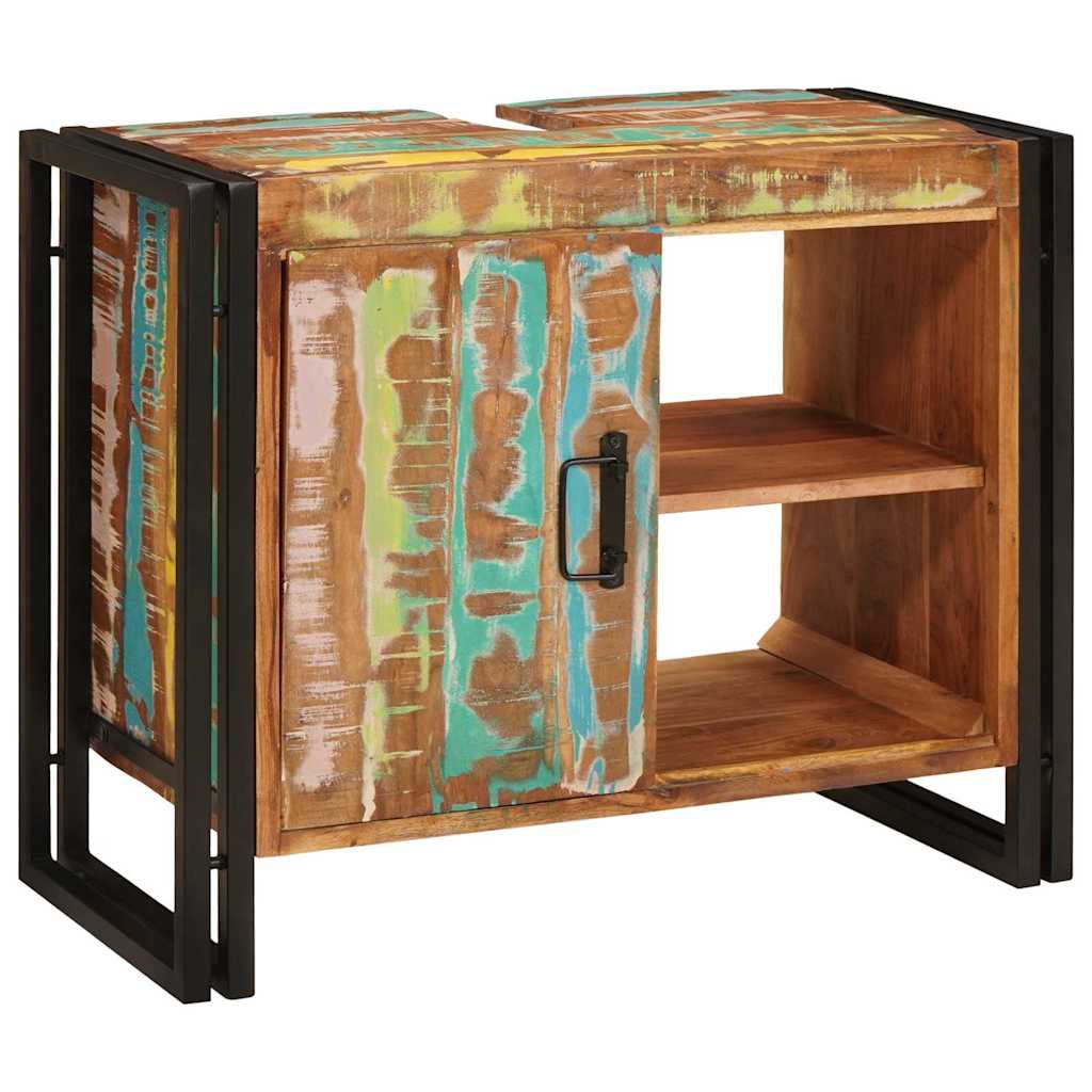 Wastafelkast Multikleur 71 x 33 x 58 cm Massief Gerecycled Hout is nu te koop bij PeponiXL, paradijselijk wonen!