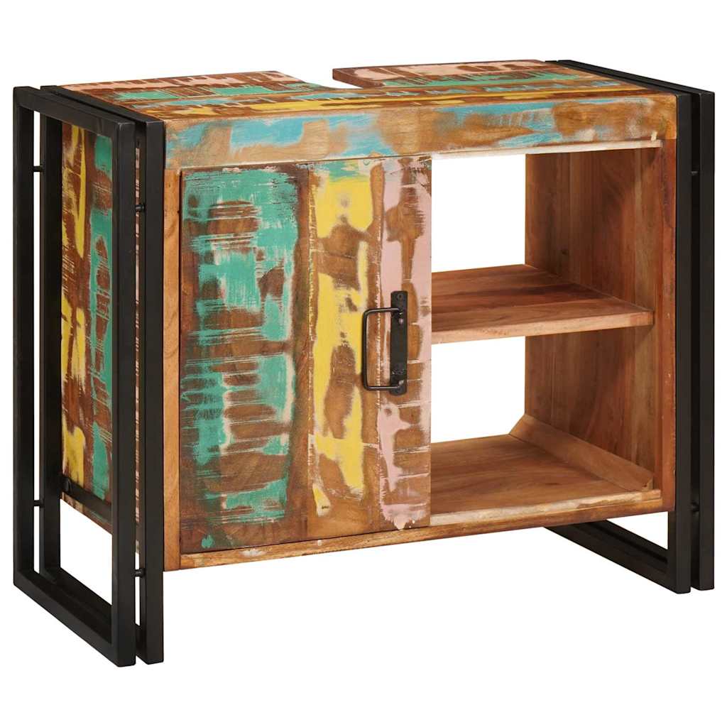 Wastafelkast Multikleur 71 x 33 x 58 cm Massief Gerecycled Hout is nu te koop bij PeponiXL, paradijselijk wonen!
