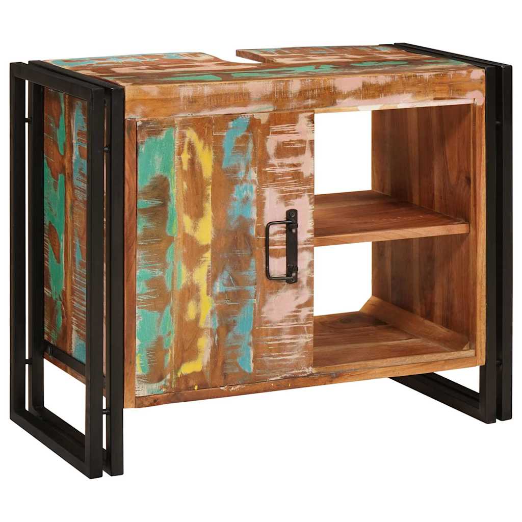 Wastafelkast Multikleur 71 x 33 x 58 cm Massief Gerecycled Hout is nu te koop bij PeponiXL, paradijselijk wonen!