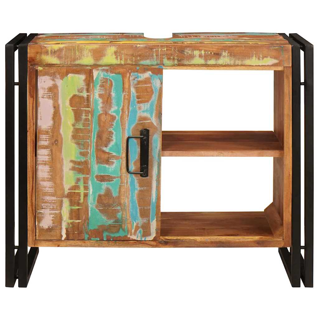Wastafelkast Multikleur 71 x 33 x 58 cm Massief Gerecycled Hout is nu te koop bij PeponiXL, paradijselijk wonen!