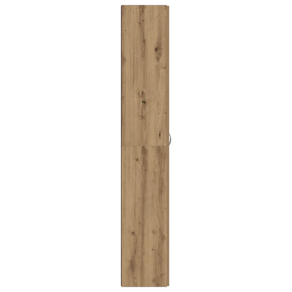 Hoge kast 60x32x190 cm bewerkt hout artisanaal eikenkleur is nu te koop bij PeponiXL, paradijselijk wonen!