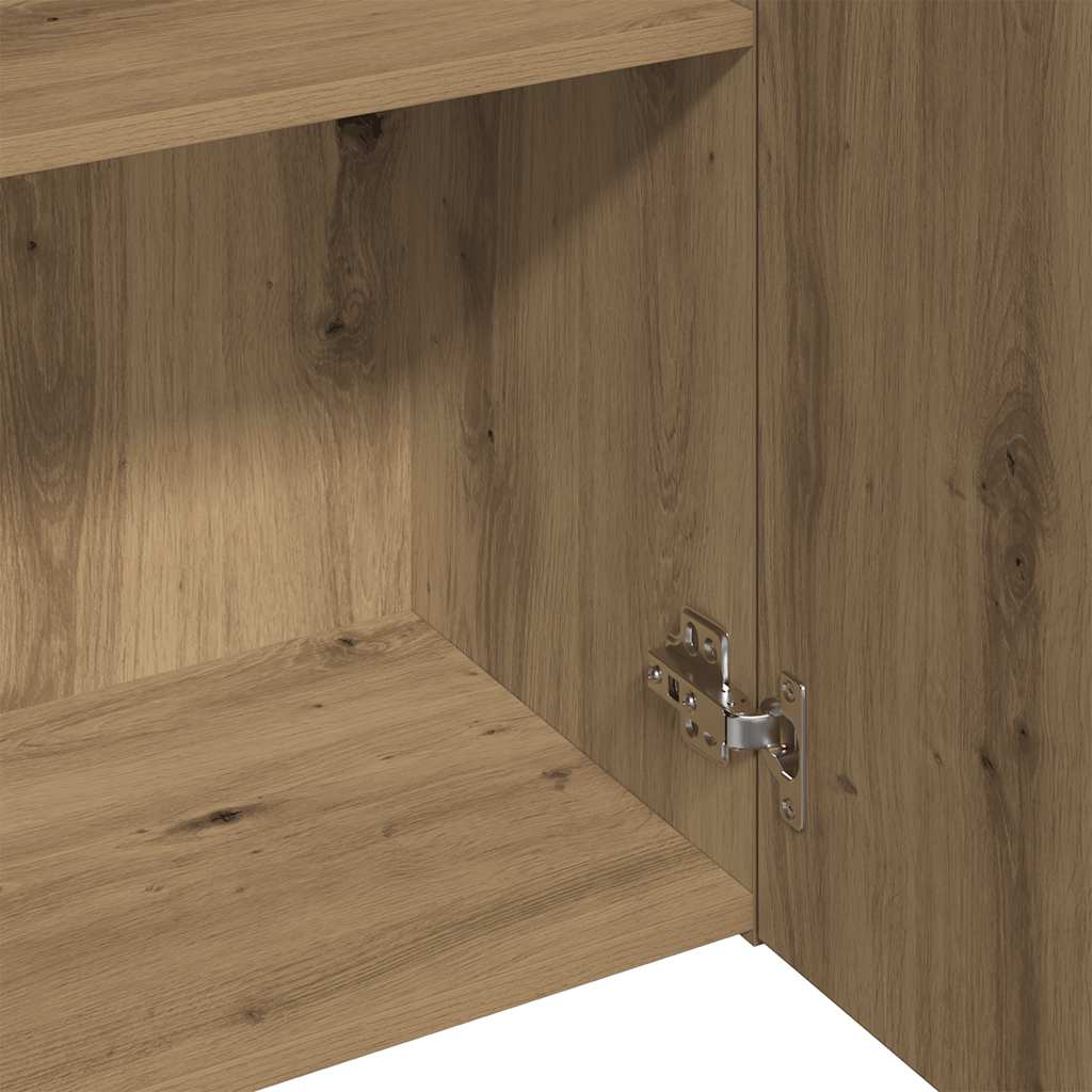 Hoge kast 60x32x190 cm bewerkt hout artisanaal eikenkleur is nu te koop bij PeponiXL, paradijselijk wonen!