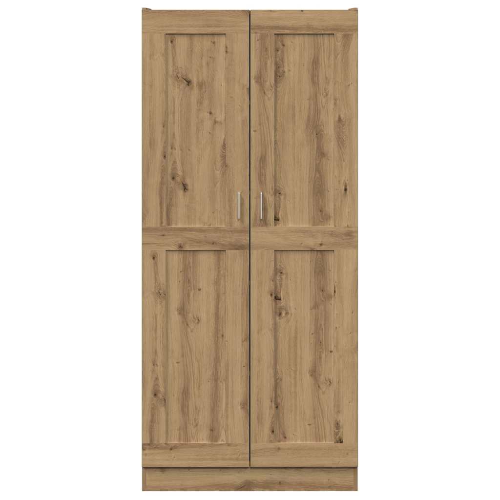 Hoge kast 82,5x30,5x185 cm bewerkt hout artisanaal eikenkleur is nu te koop bij PeponiXL, paradijselijk wonen!