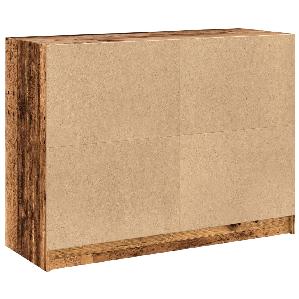 Dressoir 102x37x75,5 cm bewerkt hout oud houtkleurig is nu te koop bij PeponiXL, paradijselijk wonen!