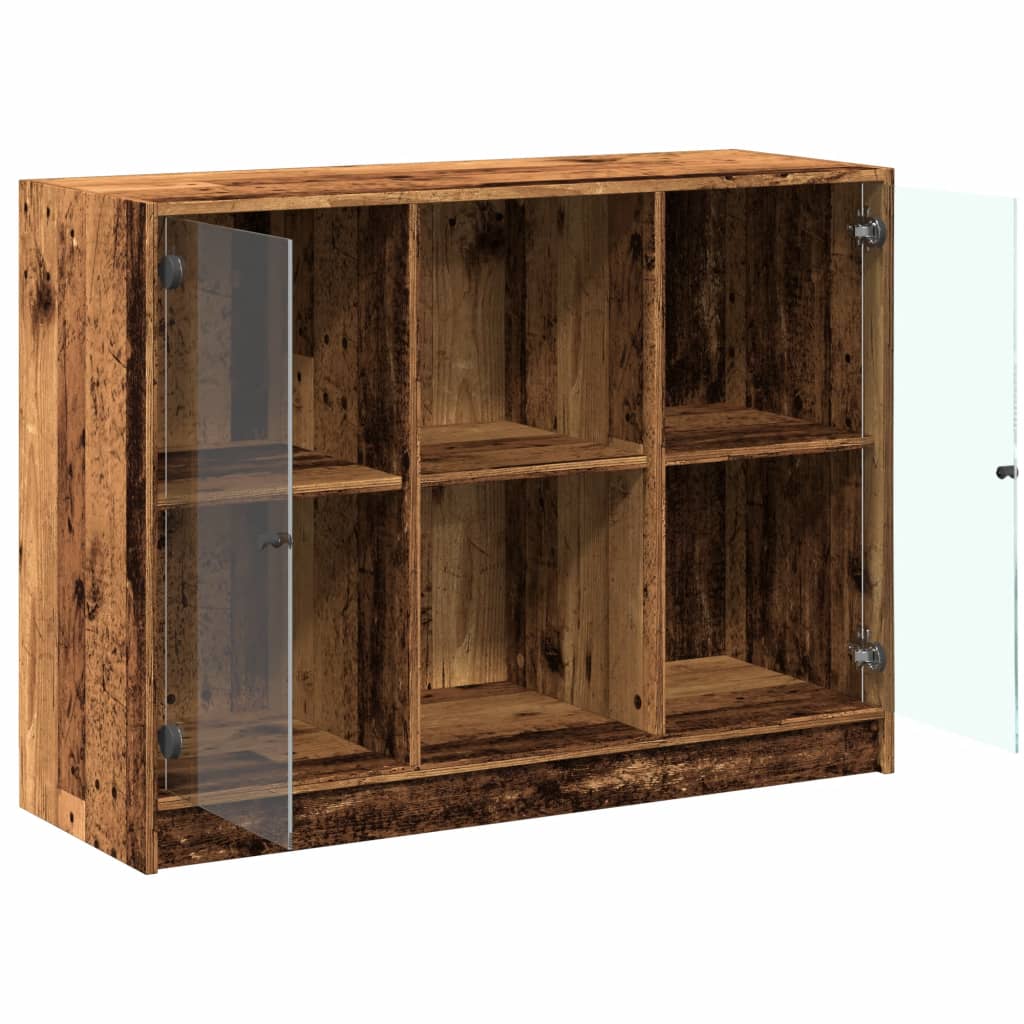 Dressoir 102x37x75,5 cm bewerkt hout oud houtkleurig is nu te koop bij PeponiXL, paradijselijk wonen!