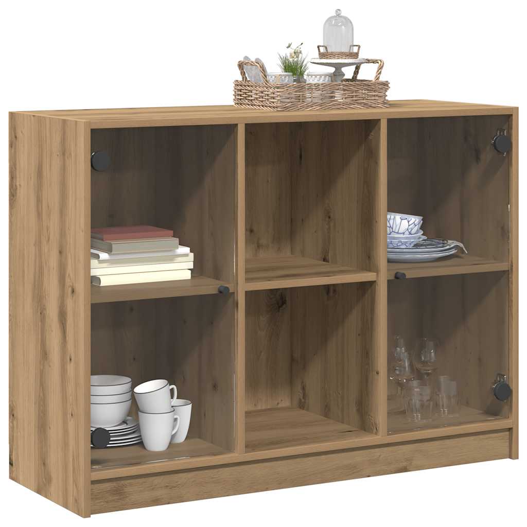 Dressoir 102x37x75,5 cm bewerkt hout artisanaal eikenkleurig is nu te koop bij PeponiXL, paradijselijk wonen!