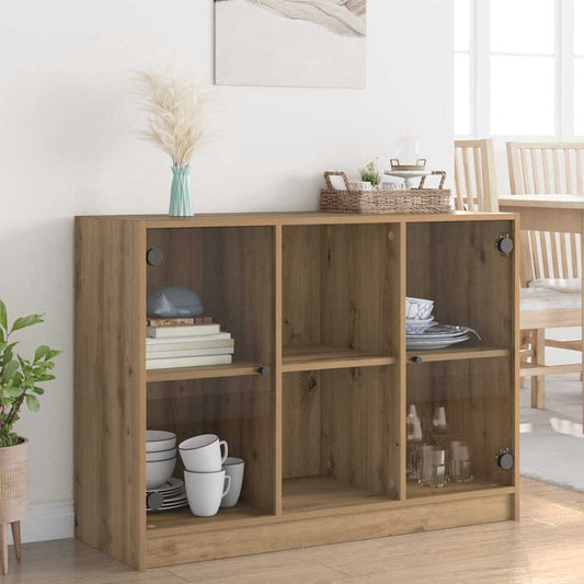 Dressoir 102x37x75,5 cm bewerkt hout artisanaal eikenkleurig is nu te koop bij PeponiXL, paradijselijk wonen!