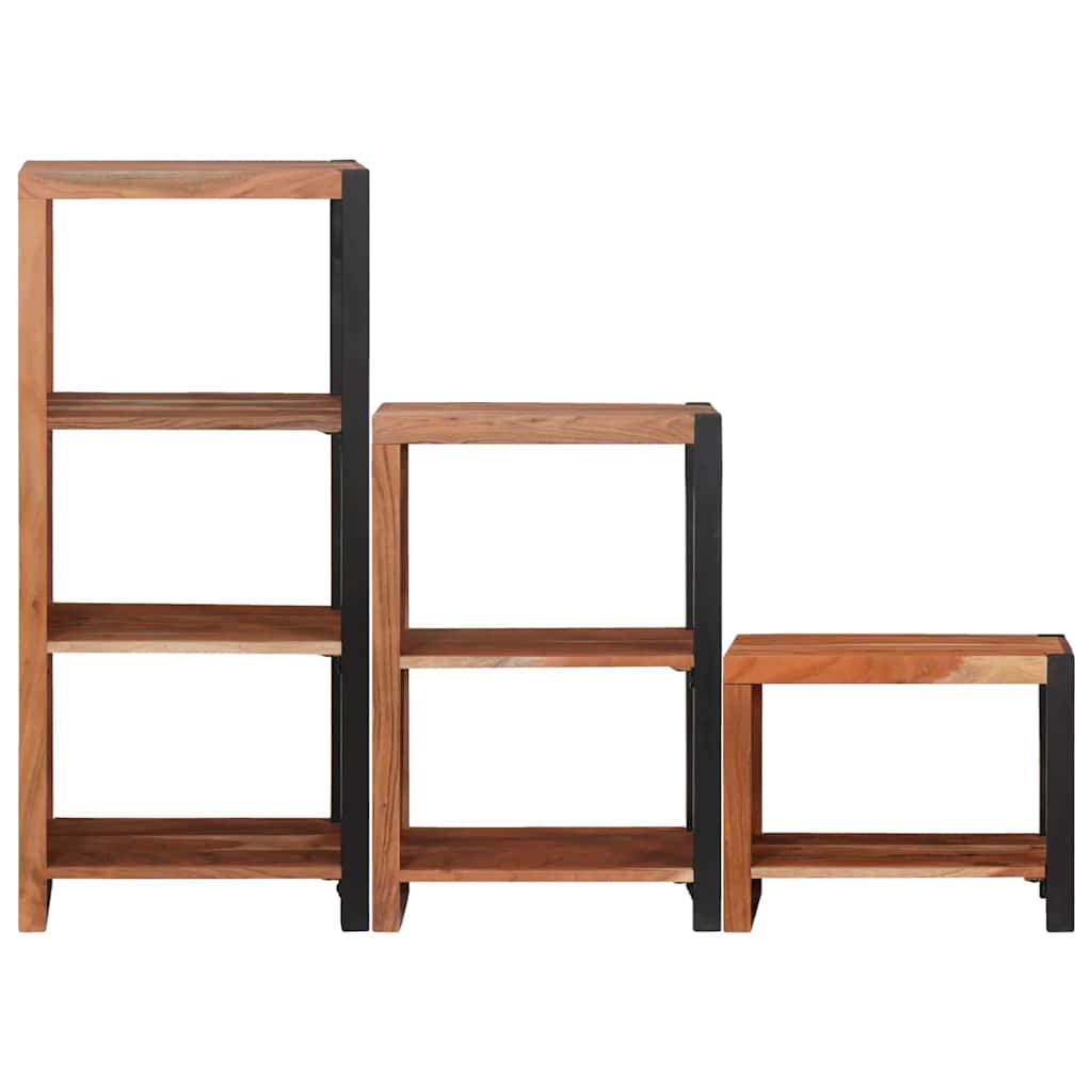 Boekenkast 3 pcs Bruin 50 x 30 x 110 cm Massief Acaciahout is nu te koop bij PeponiXL, paradijselijk wonen!