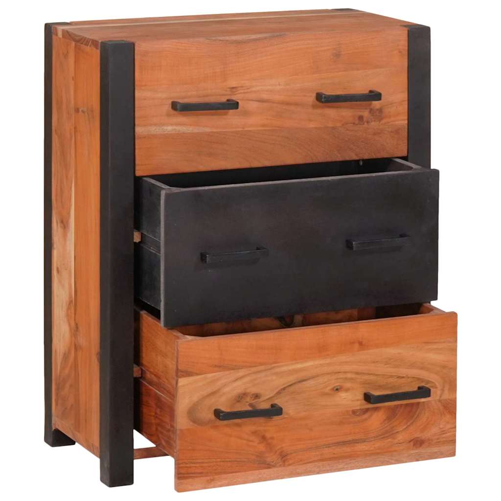 Dressoir 3 pcs Bruin 110 x 30 x 75 cm Massief Acaciahout is nu te koop bij PeponiXL, paradijselijk wonen!