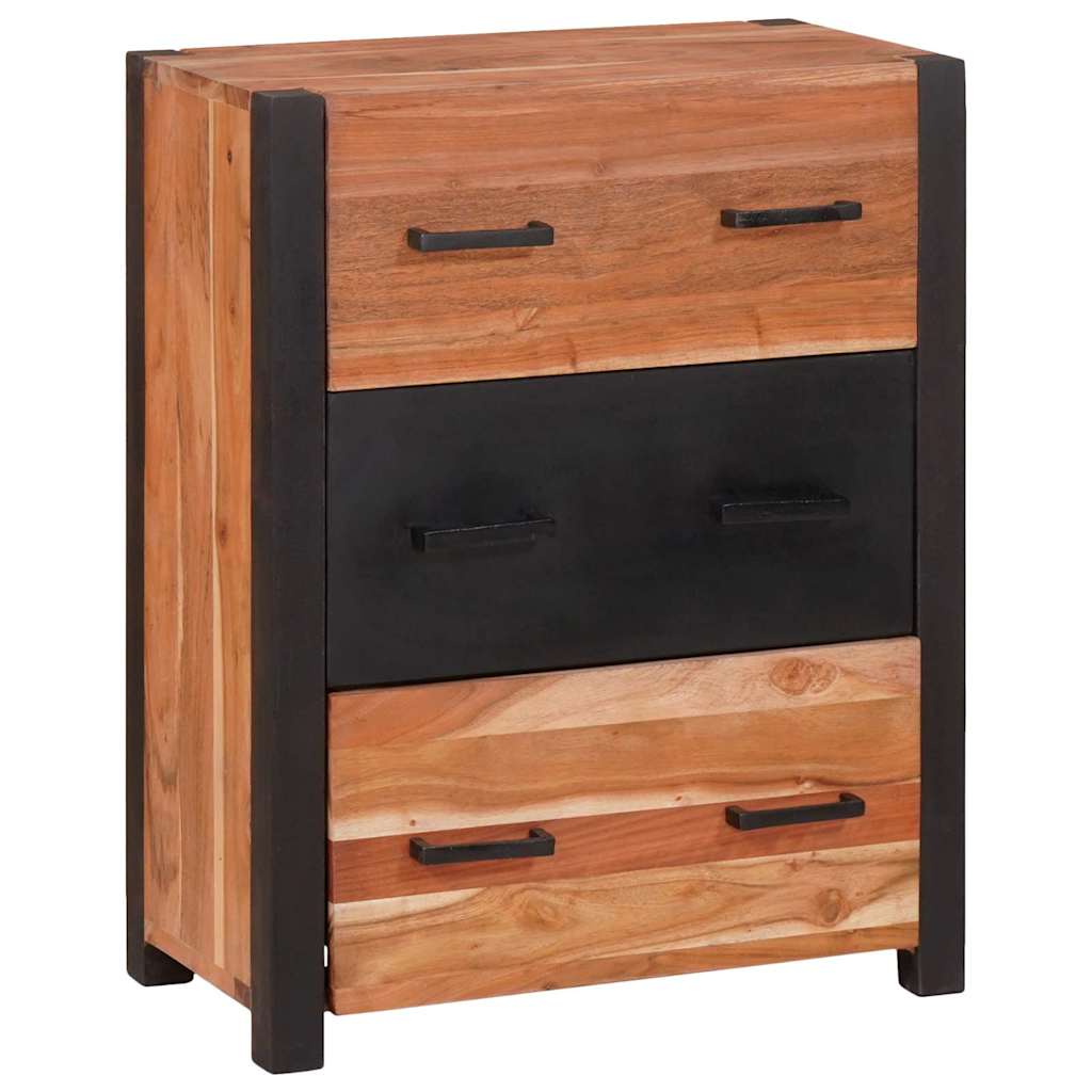 Dressoir 3 pcs Bruin 55 x 30 x 75 cm Massief Acaciahout is nu te koop bij PeponiXL, paradijselijk wonen!