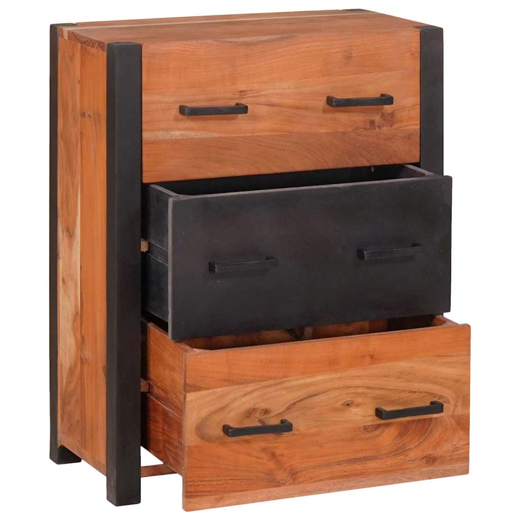Dressoir 3 pcs Bruin 55 x 30 x 75 cm Massief Acaciahout is nu te koop bij PeponiXL, paradijselijk wonen!