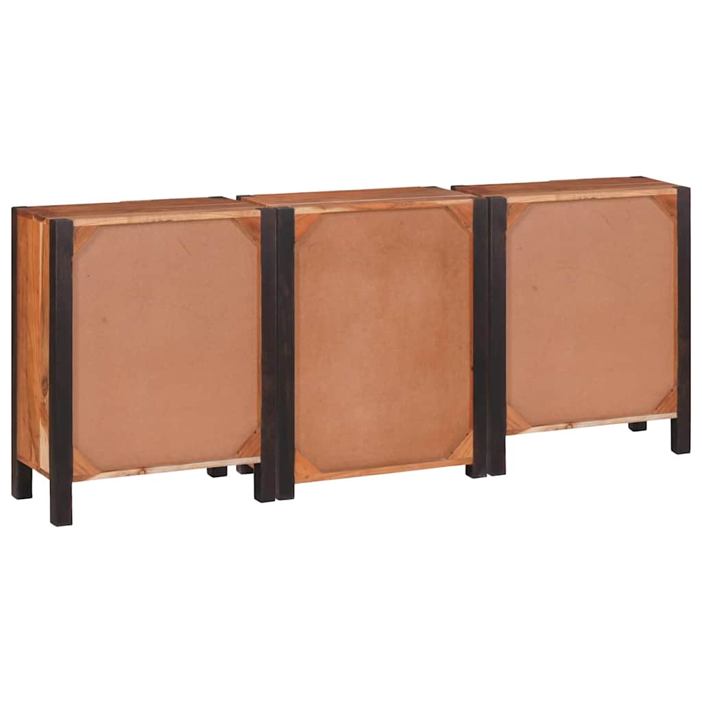 Dressoir 3 pcs Bruin 55 x 30 x 75 cm Massief Acaciahout is nu te koop bij PeponiXL, paradijselijk wonen!