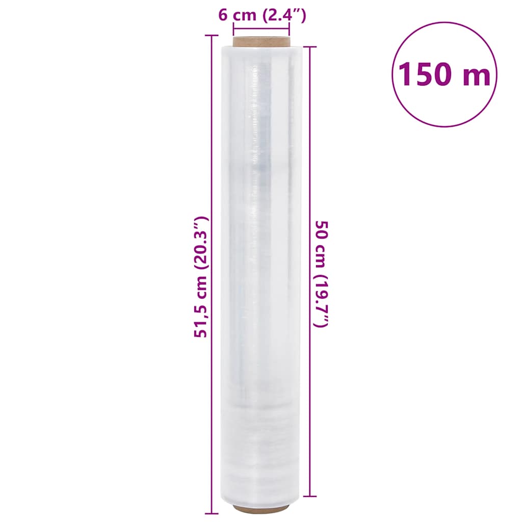 Stretchfilm 6 st transparant 20 μm 50 cm x 150 m is nu te koop bij PeponiXL, paradijselijk wonen!