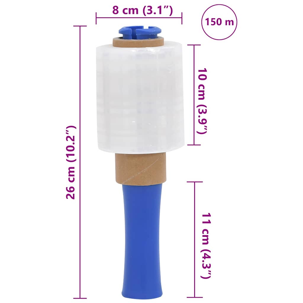 Stretchfilm met handvat 10 st transparant 23 μm 10 cm x 150 m is nu te koop bij PeponiXL, paradijselijk wonen!