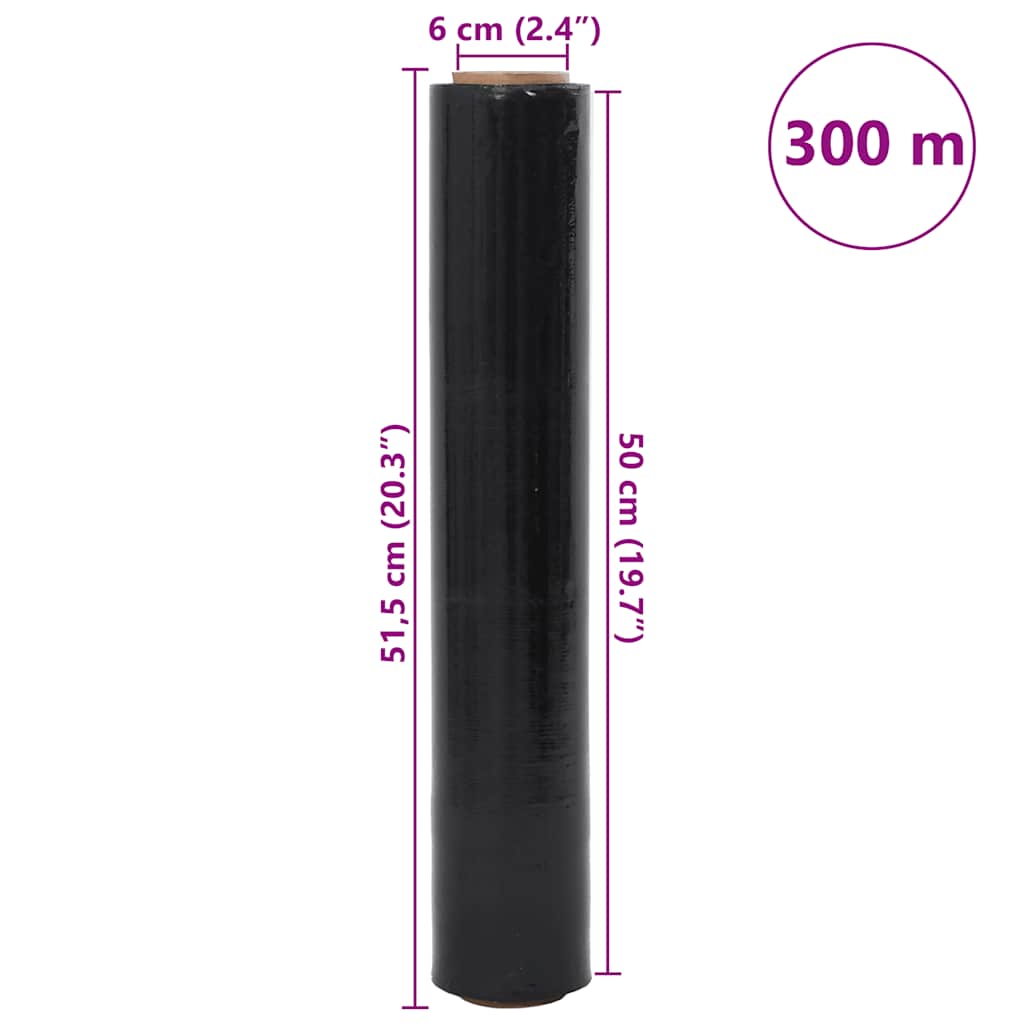 Stretchfilm 2 st 30 μm 50 cm x 300 m zwart is nu te koop bij PeponiXL, paradijselijk wonen!