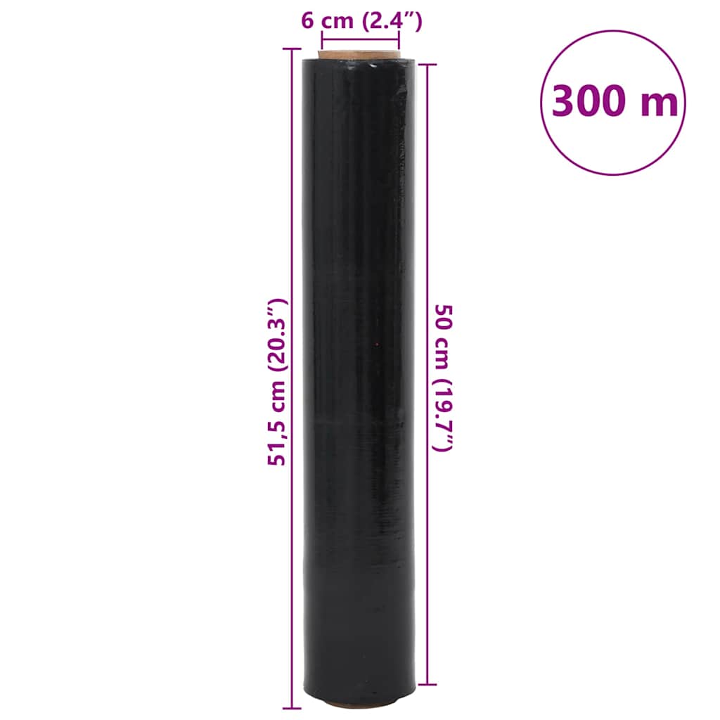 Stretchfilm 6 st 20 μm 50 cm x 300 m zwart is nu te koop bij PeponiXL, paradijselijk wonen!