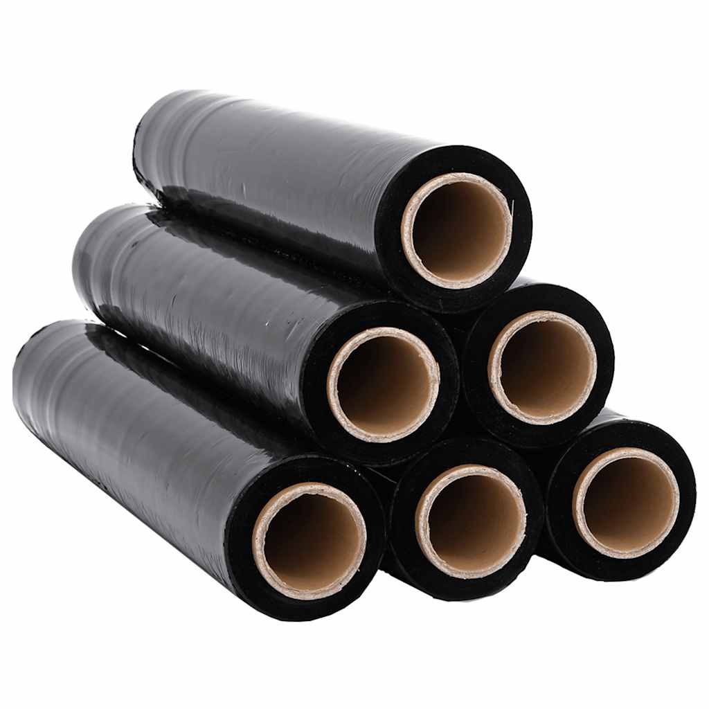 Stretchfilm 6 st 23 μm 50 cm x 300 m zwart is nu te koop bij PeponiXL, paradijselijk wonen!