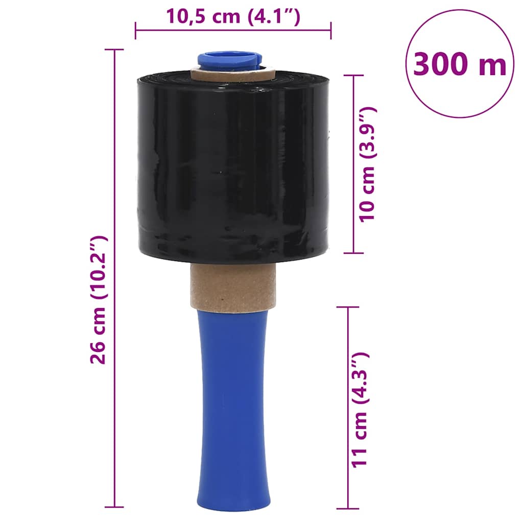 Stretchfolies 10 stuks zwart 23 µm 10 cm x 300 m is nu te koop bij PeponiXL, paradijselijk wonen!