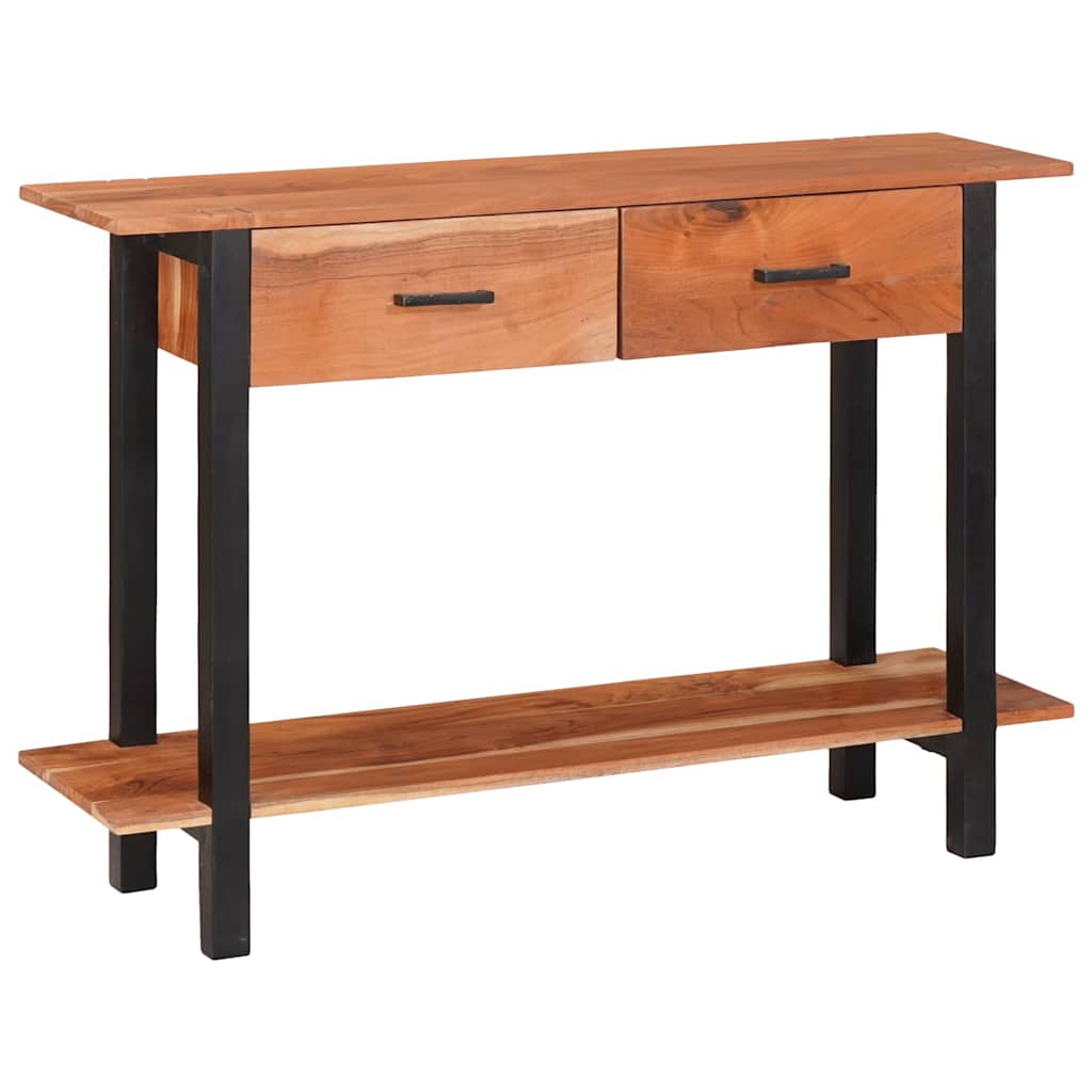 Wandtafel met lade met plank Bruin en zwart 110 x 30 x 75 cm