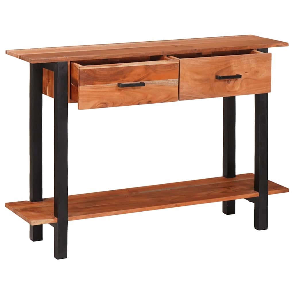 Wandtafel met lade met plank Bruin en zwart 110 x 30 x 75 cm