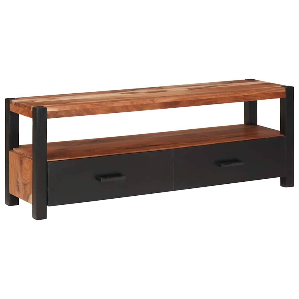 Mediakast met lade Bruin 110 x 30 x 40 cm Massief Acaciahout is nu te koop bij PeponiXL, paradijselijk wonen!