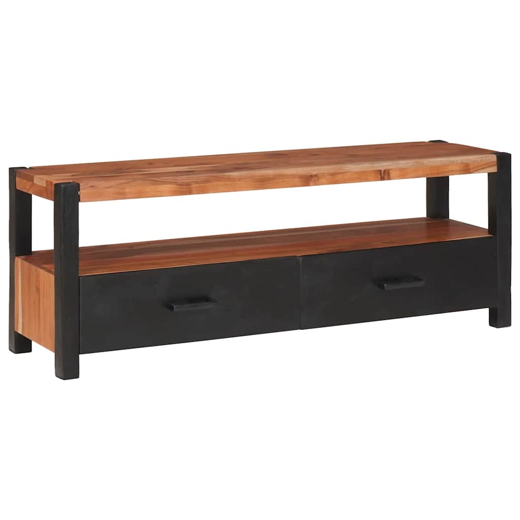 Mediakast met lade Bruin 110 x 30 x 40 cm Massief Acaciahout is nu te koop bij PeponiXL, paradijselijk wonen!