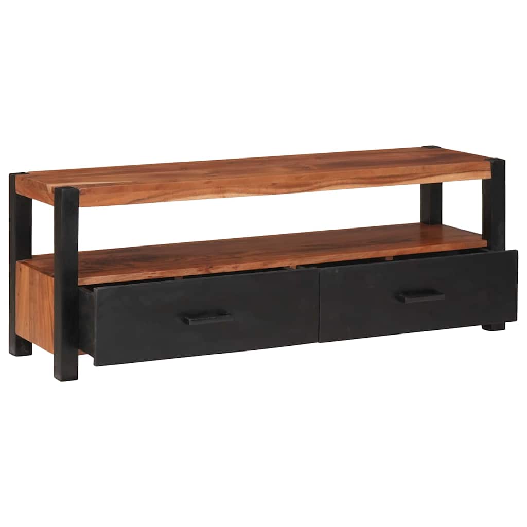 Mediakast met lade Bruin 110 x 30 x 40 cm Massief Acaciahout is nu te koop bij PeponiXL, paradijselijk wonen!